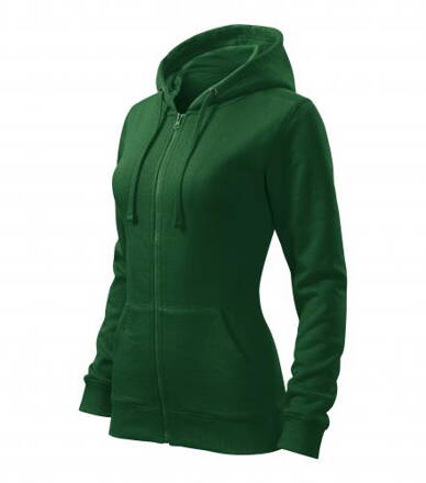 Trendy Zipper - Mikina dámská (lahvově zelená)