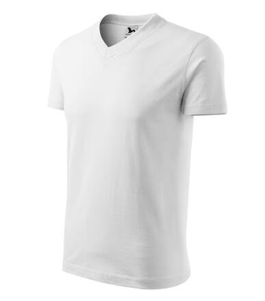V-neck - Tričko unisex (bílá)