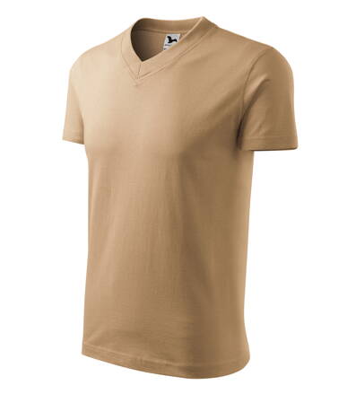 V-neck - Tričko unisex (písková)