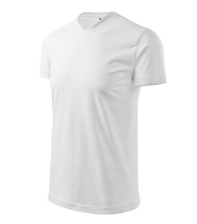 Heavy V-neck - Tričko unisex (bílá)