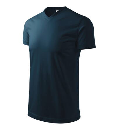 Heavy V-neck - Tričko unisex (námořní modrá)