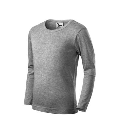 Fit-T LS - Triko dětské (tmavě šedý melír)