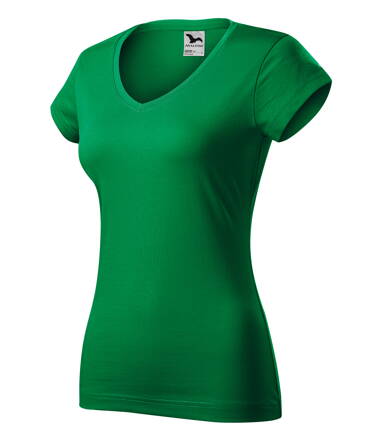Fit V-neck - Tričko dámské (středně zelená)