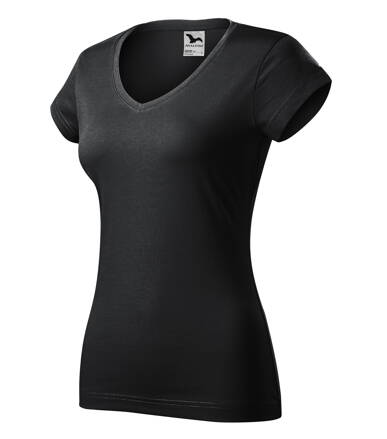 Fit V-neck - Tričko dámské (ebony gray)