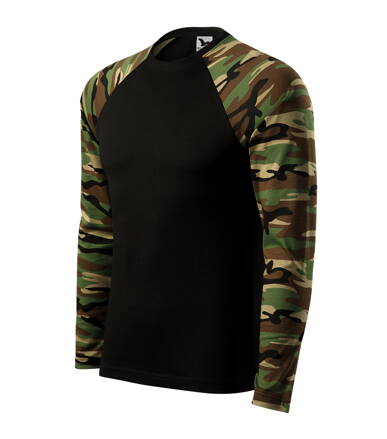 Camouflage LS - Triko unisex (camouflage brown)
