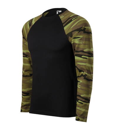 Camouflage LS - Triko unisex (camouflage green)