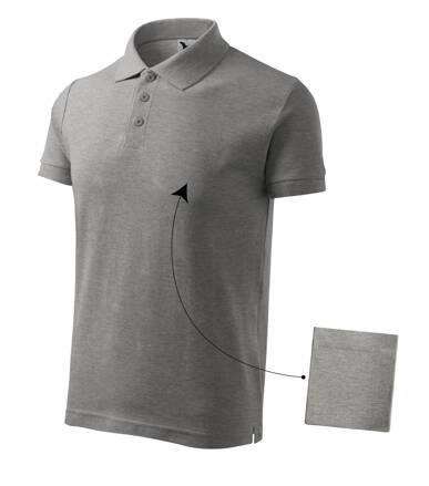 Cotton - Polokošile pánská (tmavě šedý melír)