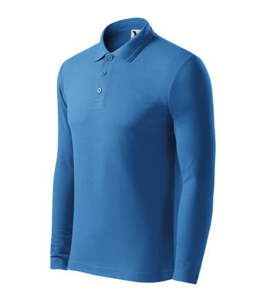 Pique Polo LS - Polokošile pánská (azurově modrá)