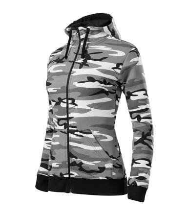 Camo Zipper - Mikina dámská (camouflage gray)