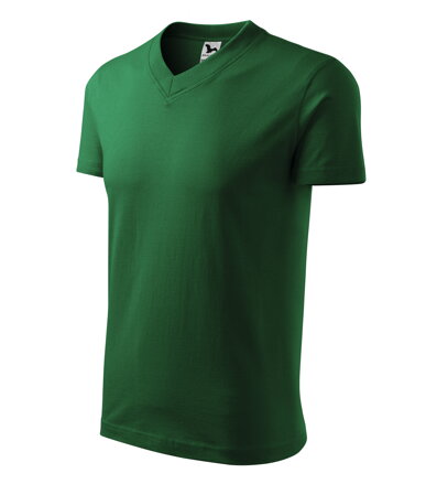 V-neck - Tričko unisex (lahvově zelená)