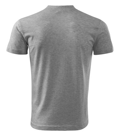V-neck - Tričko unisex (tmavě šedý melír)