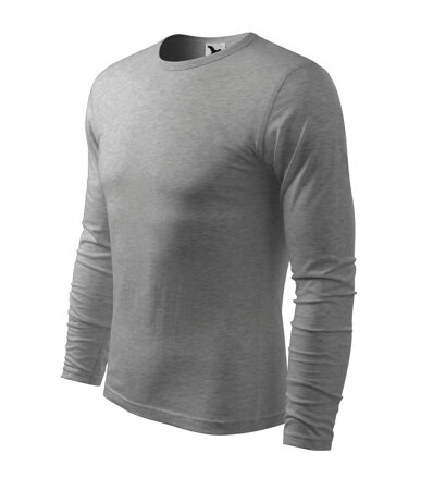 Fit-T LS - Triko pánské (tmavě šedý melír)
