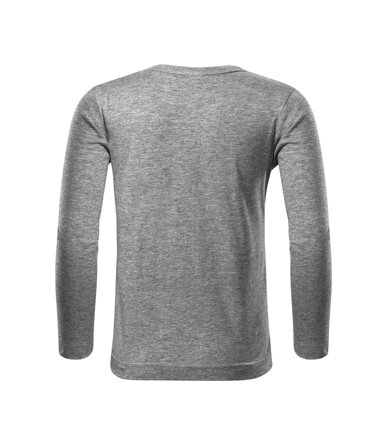 Fit-T LS - Triko dětské (tmavě šedý melír)