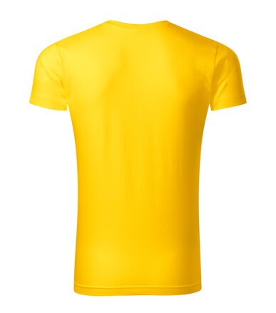 Slim Fit V-neck - Tričko pánské (žlutá)