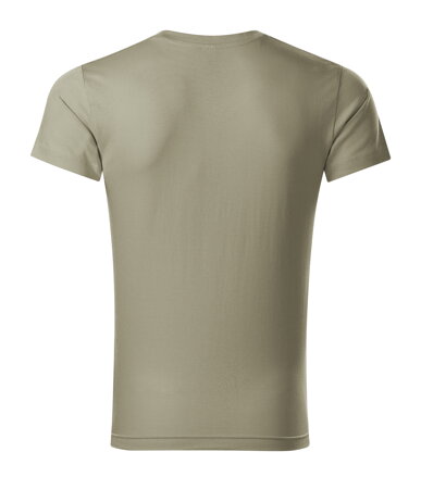 Slim Fit V-neck - Tričko pánské (světlá khaki)