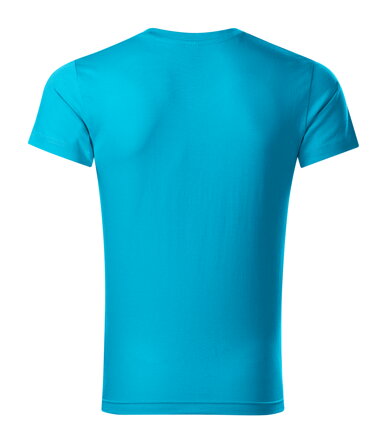 Slim Fit V-neck - Tričko pánské (tyrkysová)