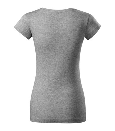 Fit V-neck - Tričko dámské (tmavě šedý melír)