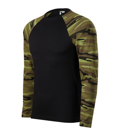 Camouflage LS - Triko unisex (camouflage green)