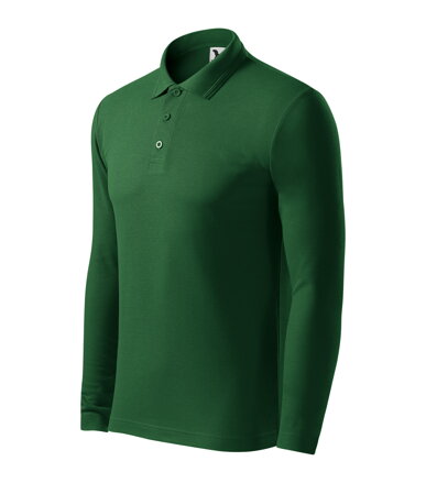 Pique Polo LS - Polokošile pánská (lahvově zelená)