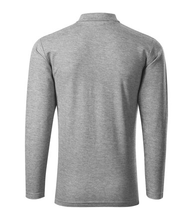 Pique Polo LS - Polokošile pánská (tmavě šedý melír)