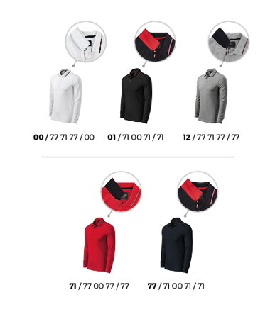 Contrast Stripe LS - Polokošile pánská (formula red)