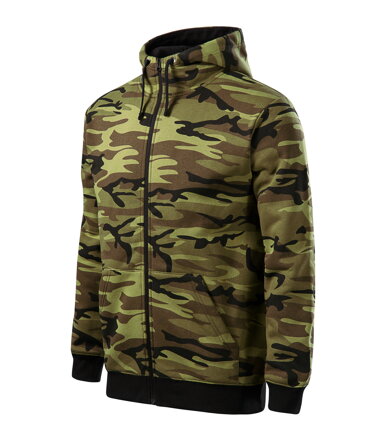 Camo Zipper - Mikina pánská (camouflage green)